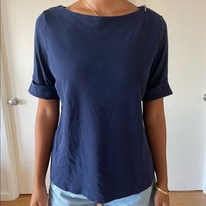 Karen Scott navy blue shirt. Size: petite large